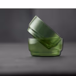 Lyngby Glas 32370 bol Bol à dessert Rond Verre Vert 2 pièce(s)