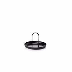 Zone Denmark 331951, Plateau de service classique, Rond, Métal, Noir, 200 mm, 130 mm