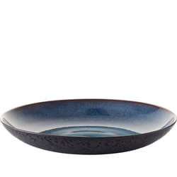 BITZ 821187 Plat de service Grès Noir, Bleu Rond