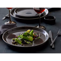 BITZ 821255 assiette Assiette de dîner Rond Grès Gris