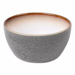 BITZ 821396, Bol à en-cas, Ovale, Grès, Crème, Gris, Mat, Personnel