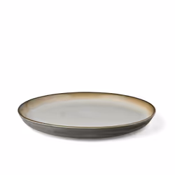 BITZ 821403 Plat de service Grès Crème, Gris Rond Assiette de service