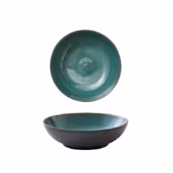 BITZ 821421, Saladier, Rond, Grès, Noir, Vert, 24 cm, 60 mm