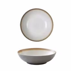 BITZ 821423, Saladier, Rond, Grès, Crème, Gris, 24 cm