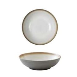 BITZ 821423 bol Saladier Rond Grès Crème, Gris