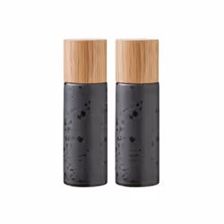 BITZ 821500, Ensemble de poivrière et salière, Noir, Bois, Vitrocéramique, 50 mm, 50 mm, 167 mm