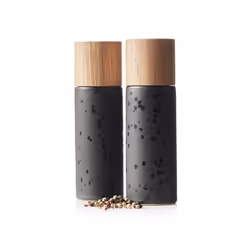 BITZ 821500 Moulin pour assaisonnement Ensemble de poivrière et salière Noir, Bois