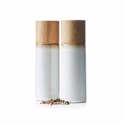 BITZ 821502 Moulin pour assaisonnement Ensemble de poivrière et salière Crème, Bois