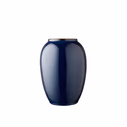 BITZ 872910, Vase oval, Grès, Bleu, Brillant, 200 mm