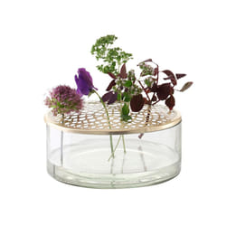A Simple Mess 963398 vase Vase rond Verre Laiton, Transparent