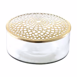 A Simple Mess 963398 vase Vase rond Verre Laiton, Transparent