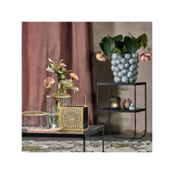 A Simple Mess 963398 vase Vase rond Verre Laiton, Transparent