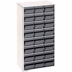 raaco 1224-02, 24 étagères, Acier, Noir, 26,4 kg, 306 mm, 150 mm
