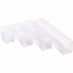 raaco Insert 55 A9-4, Boîte pour petites pièces, Polypropylène (PP), Transparent, 39 mm, 218 mm, 47 mm