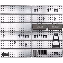 raaco 120982, Support/rack rigide perforé de support d'outils, Universel, Acier galvanisé, Résine polyacétal, Acier, 1 pièce( ...