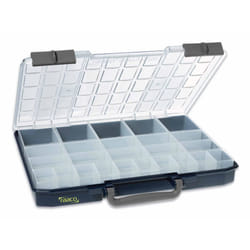 Cimco Carry-Lite 55 Boîte pour petites pièces Polycarbonate (PC), Polypropylène Bleu, Transparent