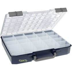 Raaco CarryLite 80 5x10-25 Coffret de rangement (l x h x p) 413 x 79 x 330 mm Nombre de compartiments: 25 Contenu 1 pc(