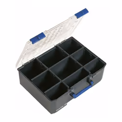 En copolymère de haute qualité Couvercle transparent à 3 charnières incassables 2 coulisseaux de fermeture