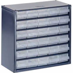 630-00 Réservoir pour petites pièces (l x h x p) 306 x 283 x 150 mm Nombre de compartiments: 30 Contenu 1 pc(s) - Raaco