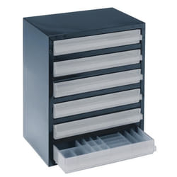 Casier de rangement 250/6-3 à 6 tiroirs Raaco 137591