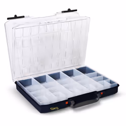 raaco CarryLite 55 5x10-0/DLU Bleu Polycarbonate (PC), Polypropylène (PP)