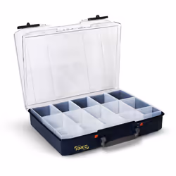 raaco CarryLite 80 5x10-0/DL Bleu Polycarbonate (PC), Polypropylène (PP)