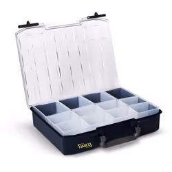raaco CarryLite 80 4x8-0 Bleu Polycarbonate (PC), Polypropylène (PP)