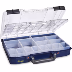raaco CarryLite 55 4x8-16/DLU, Bleu, Polycarbonate (PC), Polypropylène (PP), 337 mm, 278 mm, 58 mm, 1,12 kg
