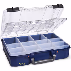 raaco CarryLite 80 4x8-12/DLU, Bleu, Polycarbonate (PC), Polypropylène (PP), 337 mm, 278 mm, 82 mm, 1,25 kg