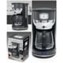 Cafetière - Retro Vintage - Inox - 1.4 L - 10 Tasses - 1000W - Sans Fil Noir