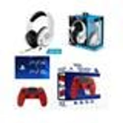 Pack Manette PS4 - PLAYSTATION - ROUGE - Bluetooth - Casque Gamer PRO-H3 - Stéréo 2.0