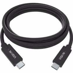 Vision TC 2MUSBC/BL, 2 m, USB C, USB C, USB 3.2 Gen 1 (3.1 Gen 1), 5000 Mbit/s, Noir