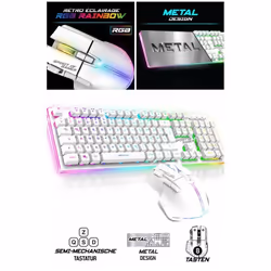 Pack Gamer - Spirit of Gamer - RGB PRO - Sans fil - Souris et Clavier - Couleur Blanc
