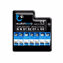 blebox switchBoxD, Sans fil, Noir, 2400 MHz, IP20, Polyuréthane, Apple iPhone, Apple iPad, iPad Mini