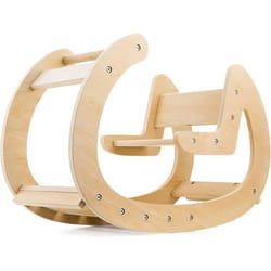 Balançoire Montessori en Bois pour Enfants- Aire de Jeux- Max 25 KG +12 mois - Mamabrum - Jouet à Bascule Ludique- Rocker