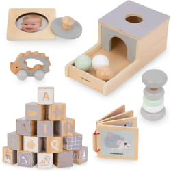 Boîte Éveil Sensoriel Montessori Bois