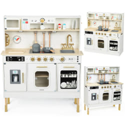 Cuisine Enfant Bois avec Éclairage LED - Mamabrum
