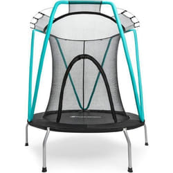Trampoline Enfant 3-8 ans charge max 25 Kg - avec Filet de Sécurité Zippé 120 cm - Ø 137 cm - Acier galvanisé - Menthe