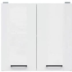 Junona Meuble Haut 60 Cm - 2 Portes - Blanc Brillant
