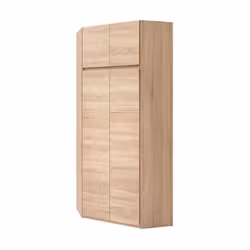 ACADEMICA Armoire angle de chambre - Panneaux de particules décor chene sonoma - Style et design contemporain - 2 portes 1 ba ...