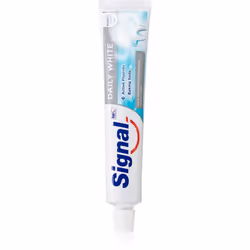 Le dentifriceSignal Daily White est conçu pour délicatement blanchir vos dents. Son utilisation régulière supprime efficaceme ...