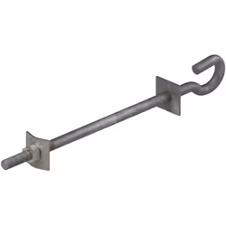 Français : Construction : Tige en acier S235 : rondelles carrées, écrou M16. Galvanisé à chaud. Les filetages des boulons à c ...