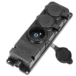 Multiprise - ORNO - OR-AE-13166 - 4 prises - IP44 - Résistante aux chocs