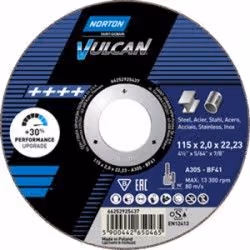 Disque abrasif Norton Vulcan; 125x1,0x22,23 mm; A 60 S-BF41