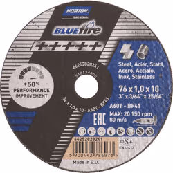 Disque abrasif Norton NO66252828241; 76x10 mm