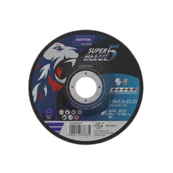 Norton - Meule à ébarber super bleue 5 - ø 125 mm - Épaisseur 7 mm