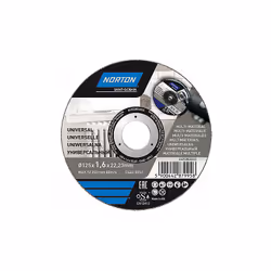 Le Disque de coupe multi 125x1,6x22,2 mm de Norton est l'outil idéal pour réaliser des coupes de bord extra-fines sur divers  ...