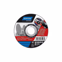 Le Disque de coupe métal/inox 115x1x22,2 mm de Norton est l'accessoire parfait pour vos travaux de découpe de métal. Avec ses ...