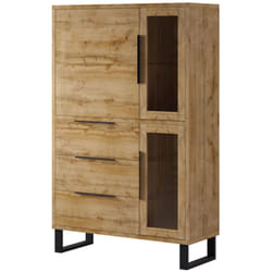 Vaisselier 3 portes 3 tiroirs Eden Bois et Metal