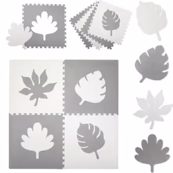 MoMi FELI Tapis de Jeu enfant bébé – Tapis Mousse Bebe pour Enfants – 120x120cm EVA Puzzle – gris